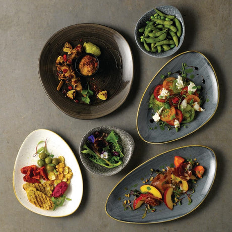 Churchill Stonecast Triangular Plates Barley White 265mm (12 Pack)