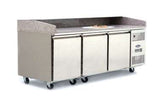 Pizza Prep Counter 3 Door, Marble Top