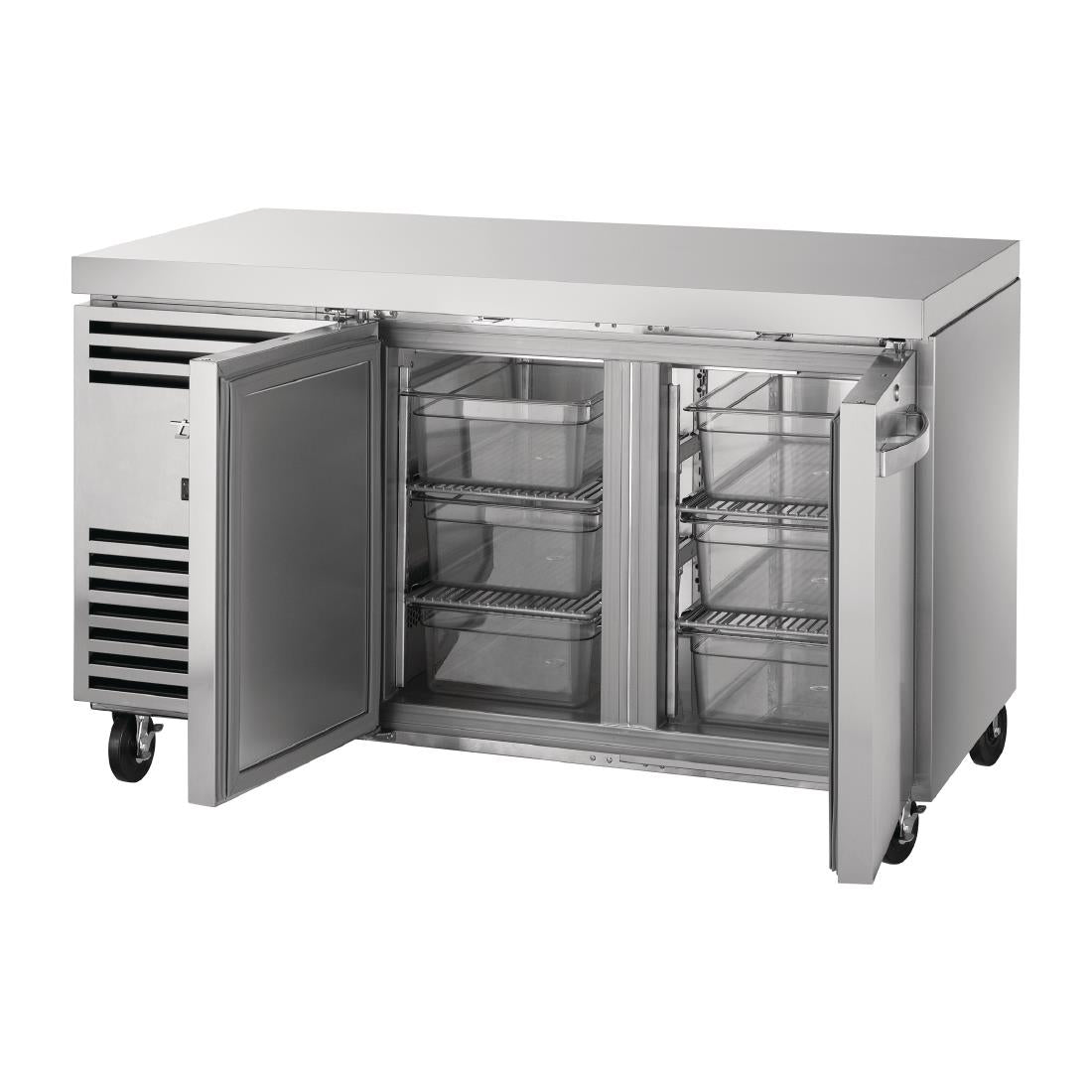 True Double Door 1/1 GN Counter Fridge TCR1/2-CL-SS-DL-DR