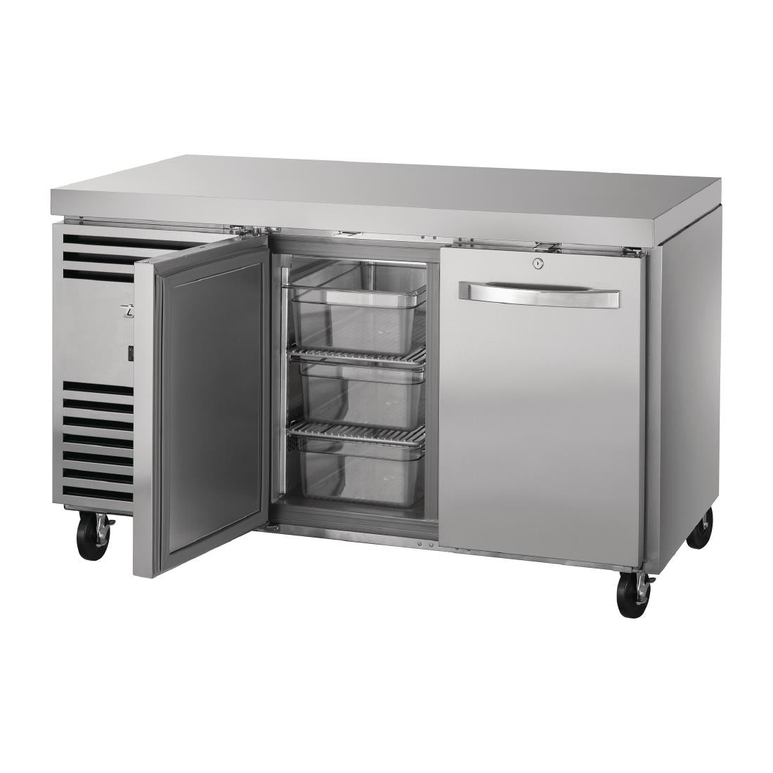 True Double Door 1/1 GN Counter Fridge TCR1/2-CL-SS-DL-DR