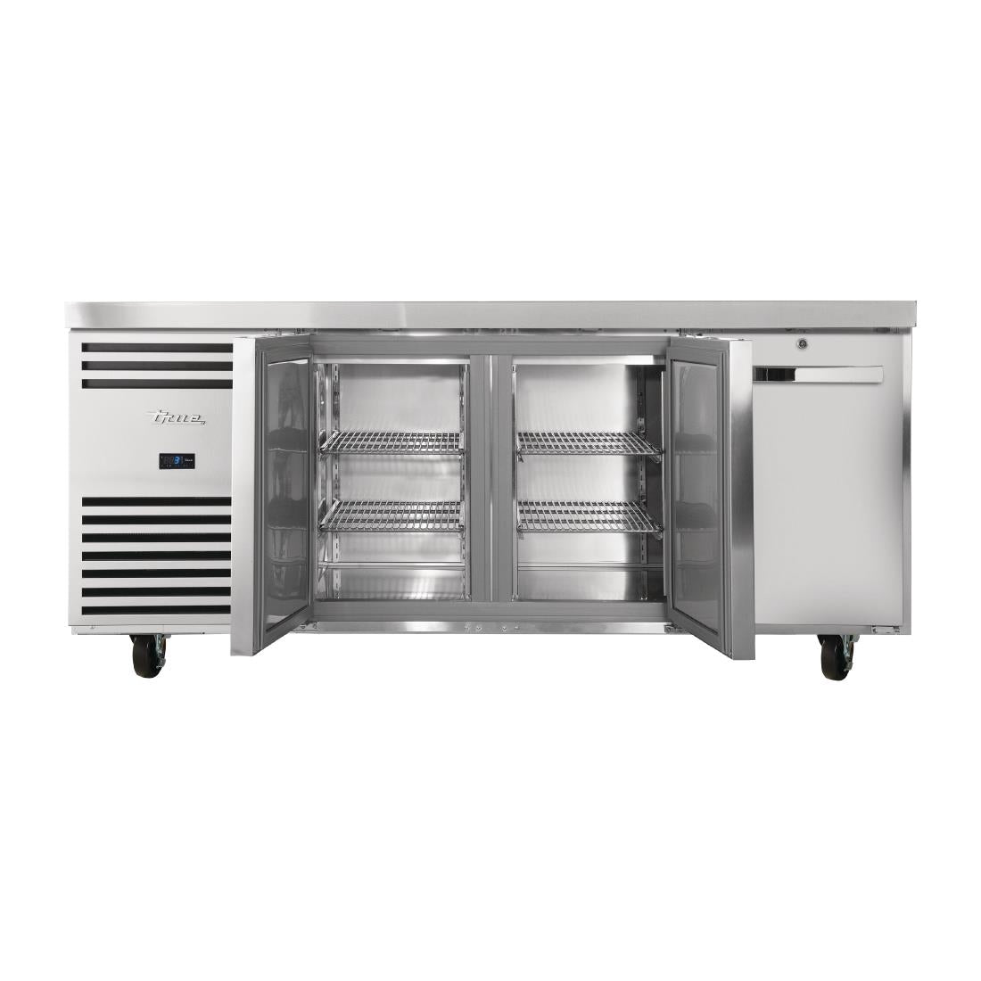 True 3 Door 1/1 GN Counter Fridge TCR1/3-CL-SS-DL-DR-DR