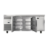 True 3 Door 1/1 GN Counter Fridge TCR1/3-CL-SS-DL-DR-DR