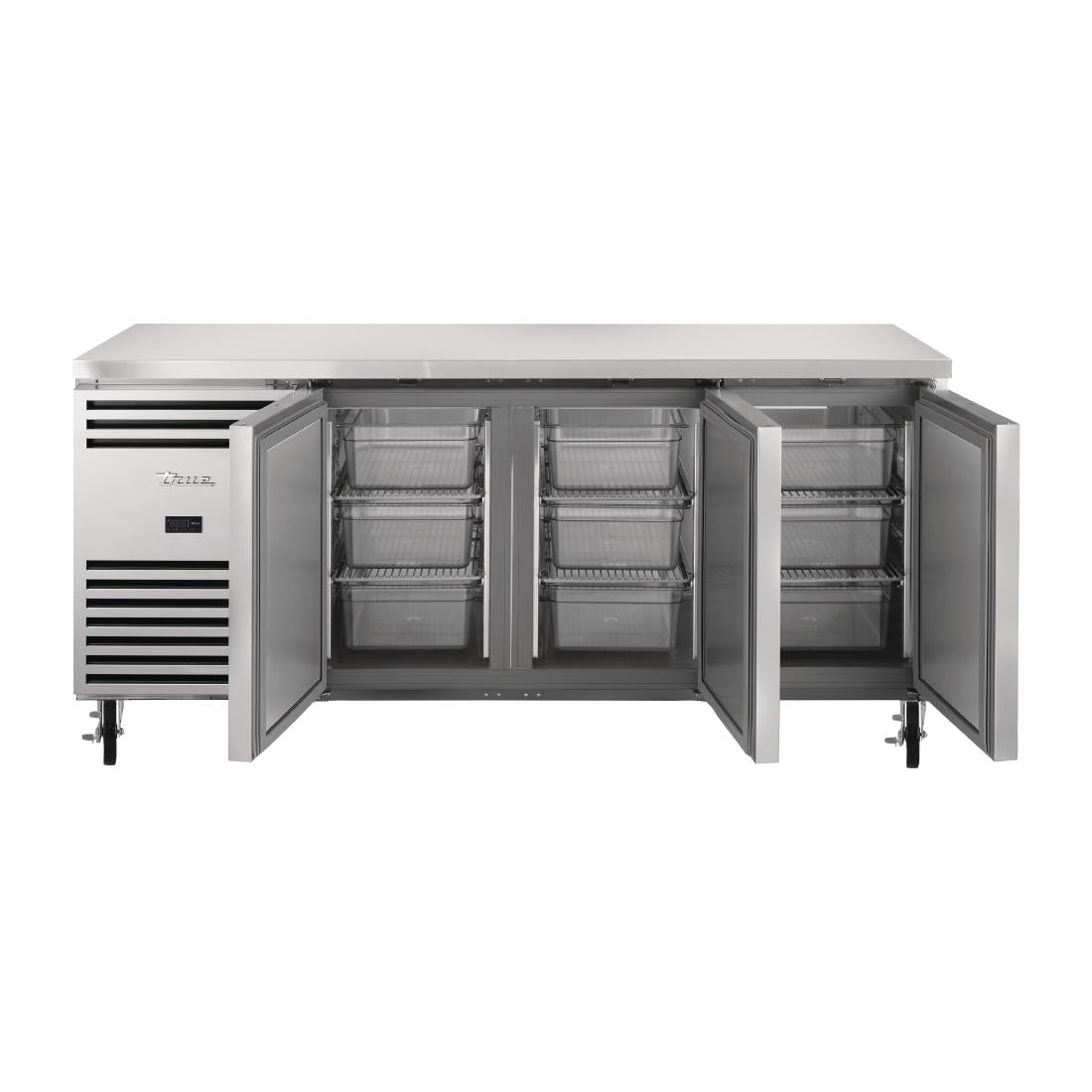 True 3 Door 1/1 GN Counter Freezer TCF1/3-CL-SS-DL-DR-DR