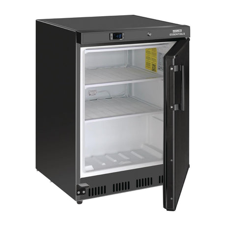 Nisbets Essentials Undercounter Freezer Black - 140Ltr
