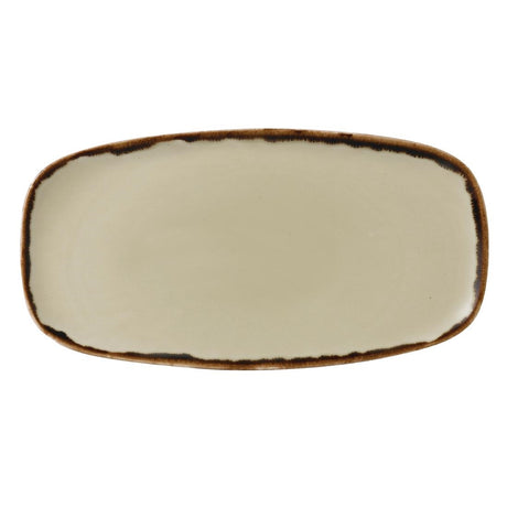 Dudson Harvest Oblong Chefs Plates Linen 298 x 153mm (12 Pack)