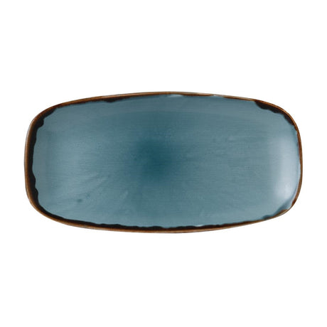 Dudson Harvest Oblong Chefs Plates Blue 298 x 153mm (12 Pack)
