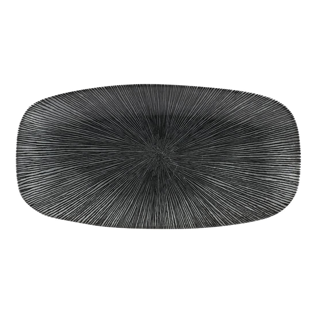 Churchill Studio Prints Agano Oblong Chefs Plates Black 298x 153mm (12 Pack)