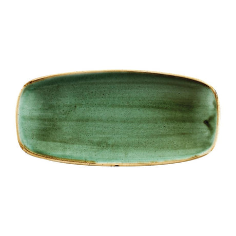 Churchill Stonecast No. 4 Oblong Chefs Plates Samphire Green 269 x 127mm (12 Pack)
