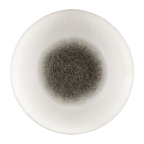 Churchill Bamboo Centre Print Deep Coupe Plates Quartz Black 281mm (12 Pack)