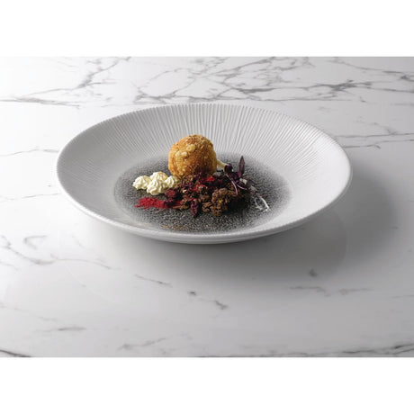 Churchill Bamboo Centre Print Deep Coupe Plates Quartz Black 281mm (12 Pack)