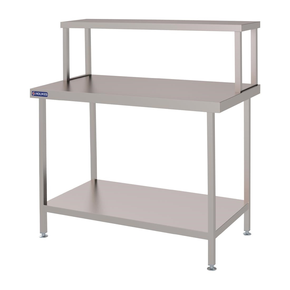 Vogue Stainless Steel Wall Prep Table Welded with Gantry 900mm