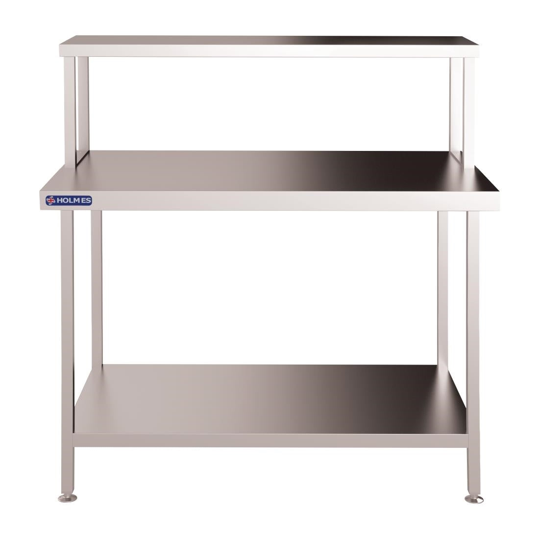 Vogue Stainless Steel Wall Prep Table Welded with Gantry 900mm