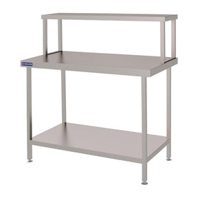 Vogue Stainless Steel Wall Prep Table Welded with Gantry 1500mm