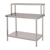 Vogue Stainless Steel Wall Work Table Welded with Gantry 900mm