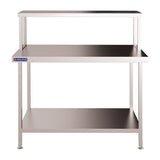 Vogue Stainless Steel Wall Work Table Welded with Gantry 900mm