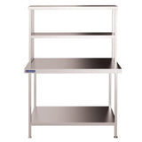 Vogue Stainless Steel Wall Table Welded with Double Gantry 1800mm