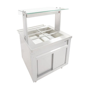 Parry Flexi-Serve Ambient Cupboard with Chilled Well & LED Illuminated Gantry FS-AW2Pack