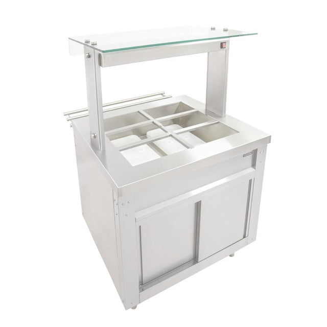 Parry Flexi-Serve Ambient Cupboard with Chilled Well & LED Illuminated Gantry FS-AW2Pack