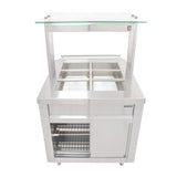 Parry Flexi-Serve Ambient Cupboard with Chilled Well & LED Illuminated Gantry FS-AW2Pack
