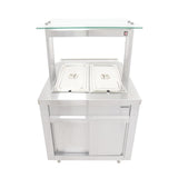 Parry Flexi-Serve Ambient Cupboard with Chilled Well & LED Illuminated Gantry FS-AW2Pack