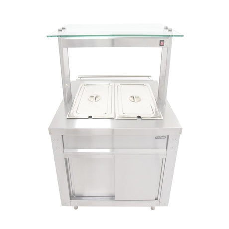 Parry Flexi-Serve Ambient Cupboard with Chilled Well & LED Illuminated Gantry FS-AW2Pack