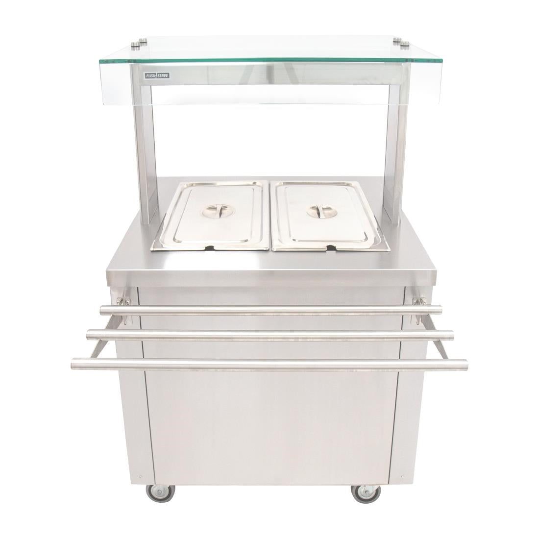 Parry Flexi-Serve Ambient Cupboard with Chilled Well & LED Illuminated Gantry FS-AW2Pack