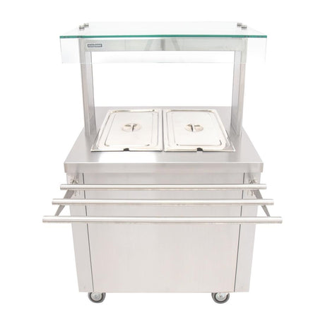 Parry Flexi-Serve Ambient Cupboard with Chilled Well & LED Illuminated Gantry FS-AW2Pack