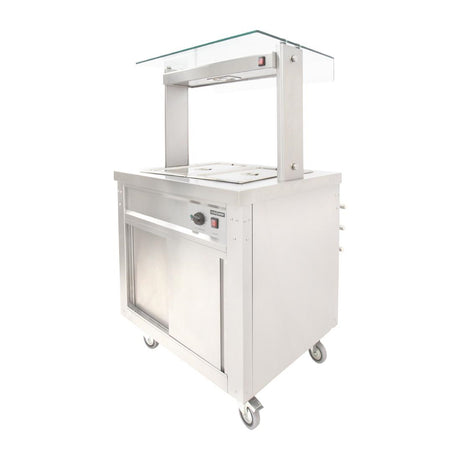Parry Hot Cupboard with Dry Bain Marie Top and Quartz Heated Gantry FS-HB2PACK