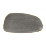 Churchill Stonecast Oval Plates Grey 300x146mm (12 Pack)