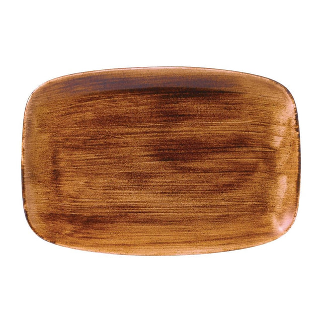 Churchill Stonecast Patina Oblong Plates Vintage Copper 343x235mm (6 Pack)