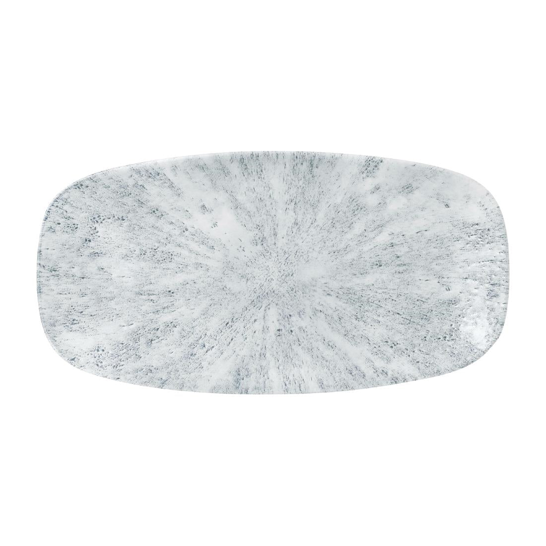 Churchill Stone Oblong Plates Pearl Grey 298x152mm (12 Pack)