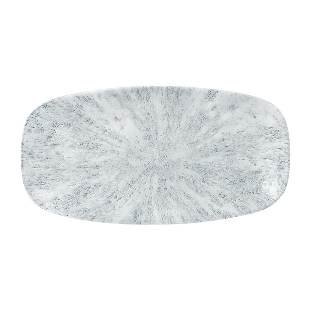 Churchill Stone Oblong Plates Pearl Grey 298x152mm (12 Pack)