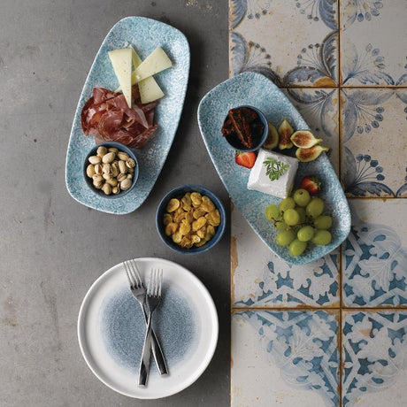 Churchill Med Tiles Oblong Plates Aquamarine 298x152mm (12 Pack)