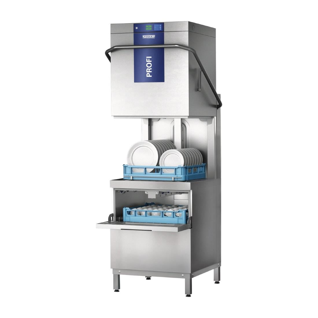 Hobart Profi Dual Level Pass Through Dishwasher TLWW-10A with Water Softener