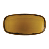Dudson Harvest Chefs' Oblong Plates Mustard 298x153mm (12 Pack)