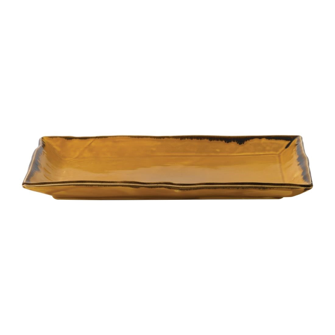 Dudson Harvest Rectangular Trays Mustard 345x233mm (6 Pack)
