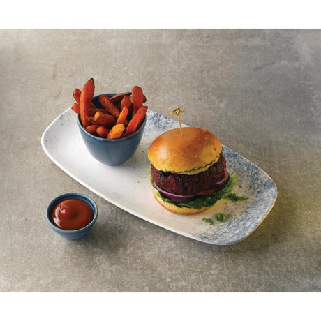 Studio Prints Haze Blue Chefs' Oblong Plates No. 3 11 3/4 x 6 " (12 Pack)