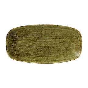 Stonecast Plume Olive Chefs' Oblong Plates No. 3 11 3/4 x 6 " (12 Pack)
