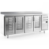 4 Glass Dr Tall Back Bar Counter With Upstand 695 L