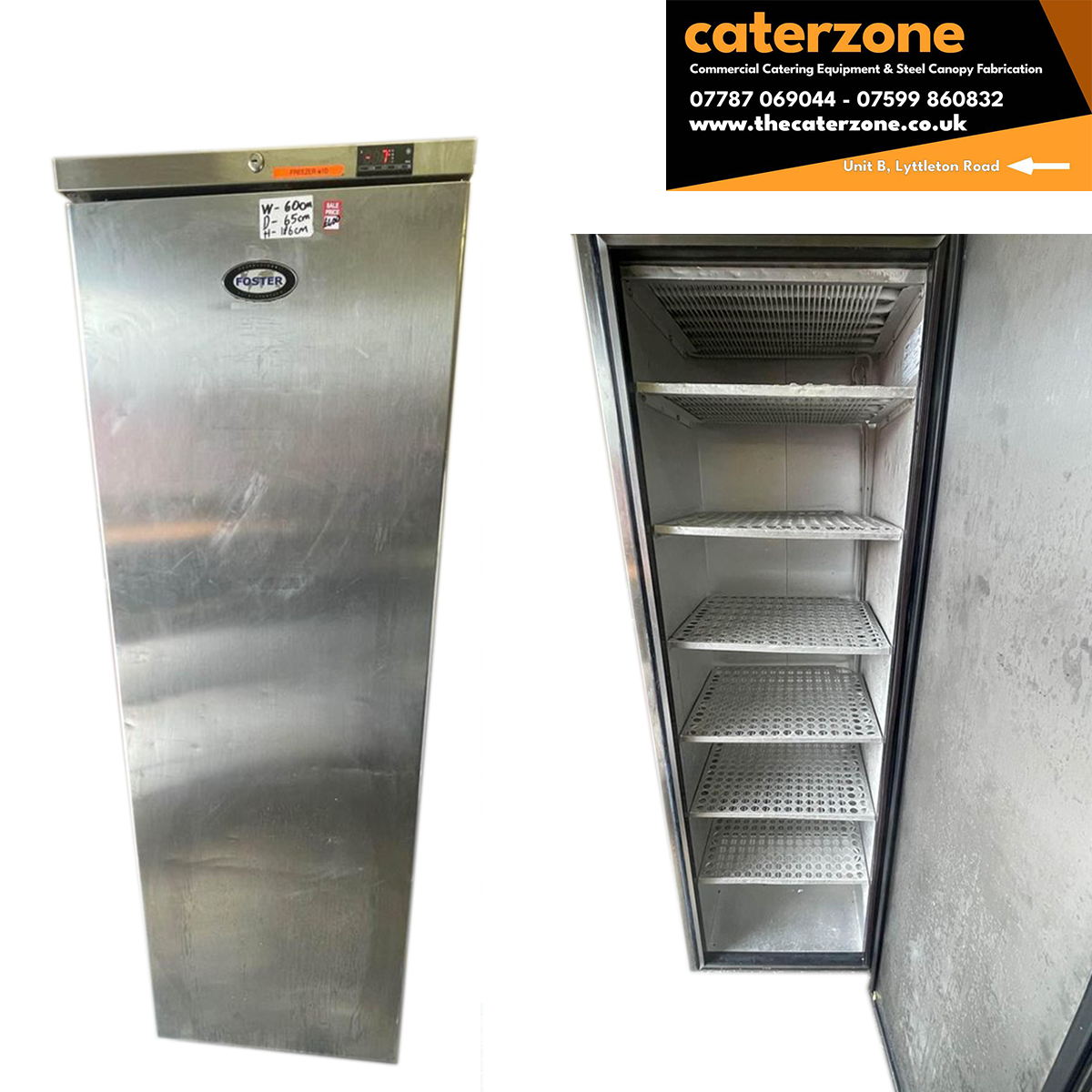 Foster freezer Single Door Refurbished W60xD65xH186cm