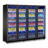 Stylish Black Combisteel 1065L Glass Door Merchandiser Fridge – Perfect for Showcasing Your Products