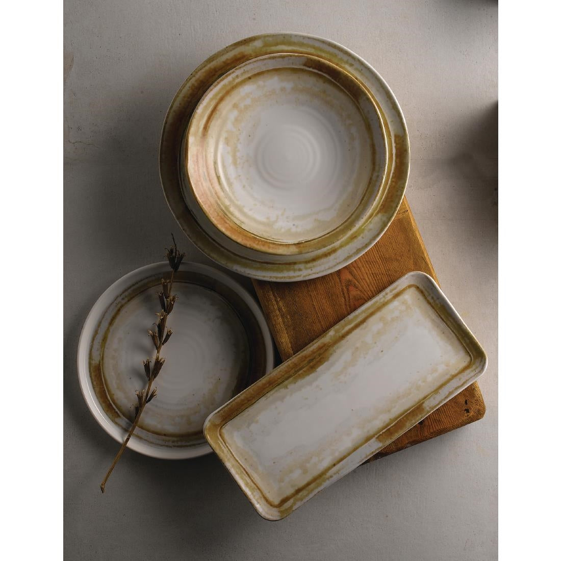 Dudson Finca Sandstone Organic Coupe Bowls 250mm (12 Pack)