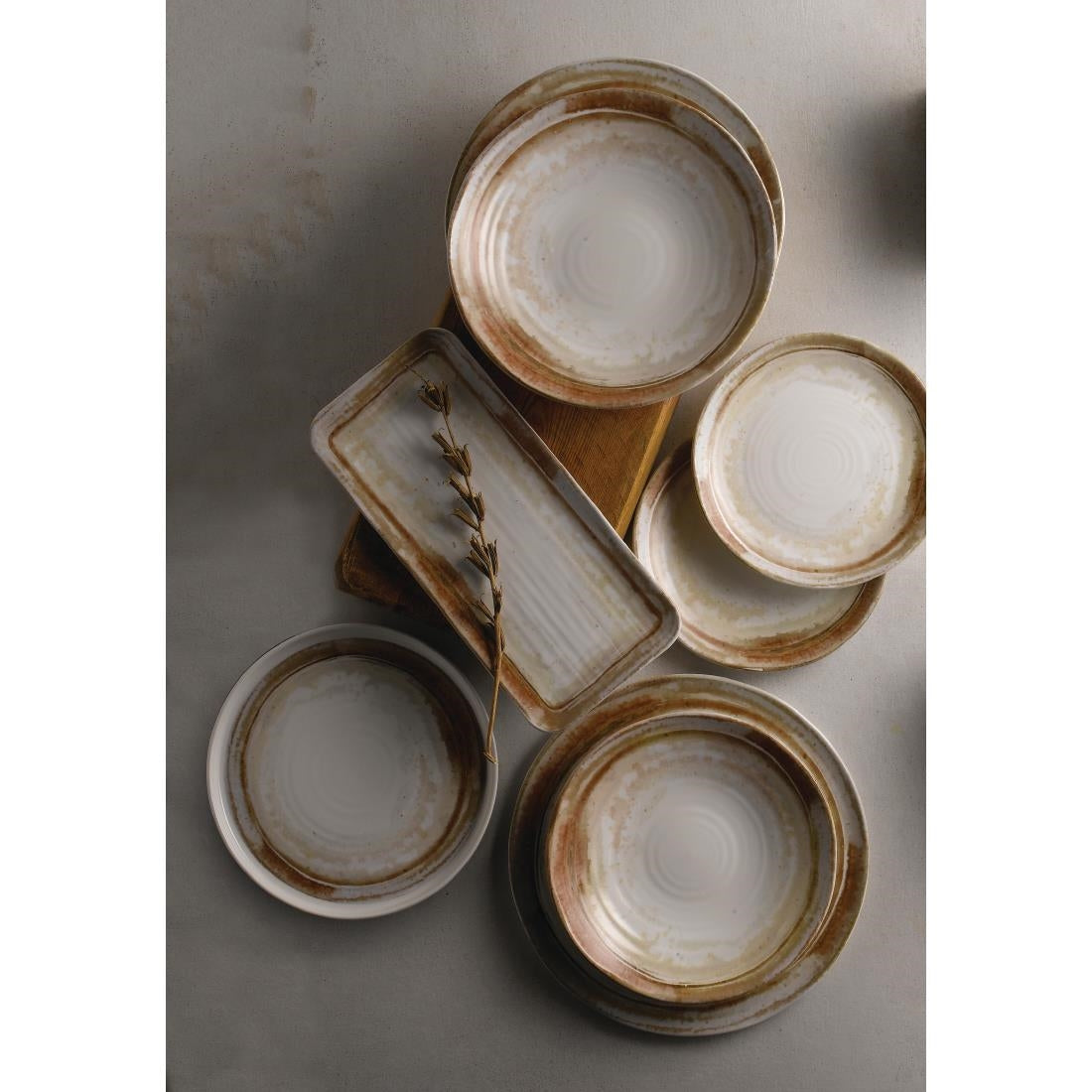 Dudson Finca Sandstone Organic Coupe Bowls 250mm (12 Pack)