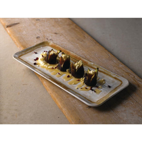 Dudson Finca Sandstone Organic Rectangular Plates 270x160mm (12 Pack)