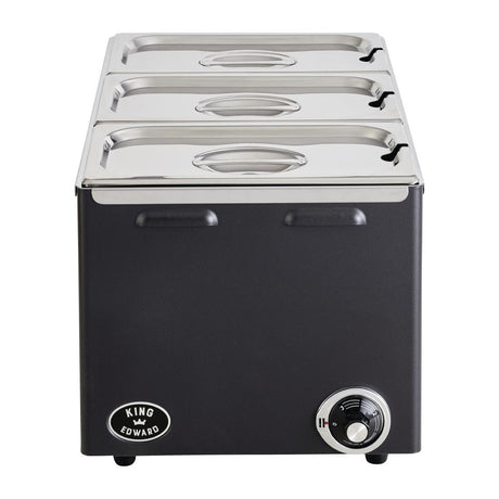 King Edward Wet and Dry Heat Bain Marie Black