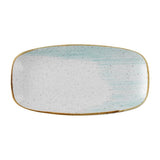 Churchill Stonecast Accents Chefs Oblong Plates Duck Egg 287x152mm (12 Pack)
