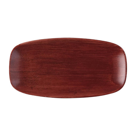 Churchill Stonecast Patina Chefs Oblong Plates Red Rust 287x152mm (12 Pack)