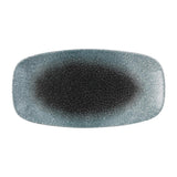 Churchill Raku Duo Chefs Oblong Plates Topaz Quartz 287x152mm (12 Pack)