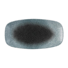 Churchill Raku Duo Chefs Oblong Plates Topaz Quartz 287x152mm (12 Pack)