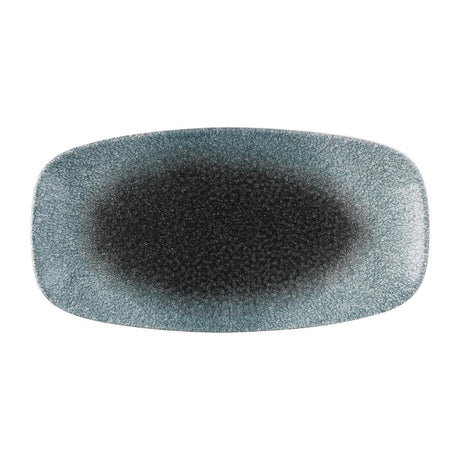 Churchill Raku Duo Chefs Oblong Plates Topaz Quartz 287x152mm (12 Pack)